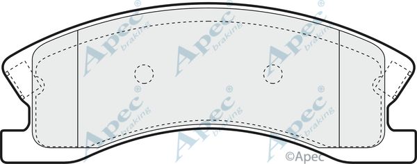 APEC BRAKING Комплект тормозных колодок, дисковый тормоз PAD1389